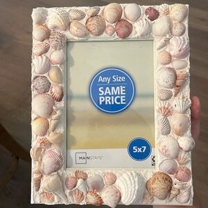 Seashell Picture Frames, 5x7 Picture Frame, Coastal Decor, Handmade Shell Art
